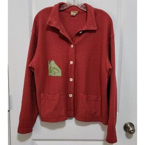 Vtg 90s Primitive Twig Women's M Cardigan Art To Wear Oversized Cabincore